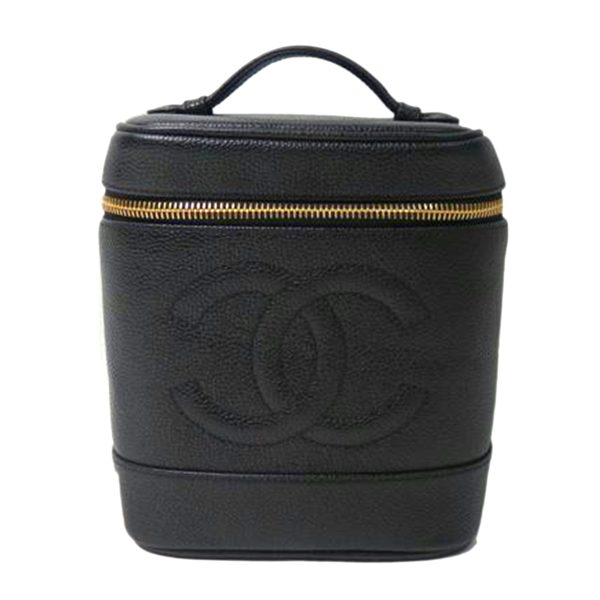 10722 1 Chanel Vanity Caviar Bag Black