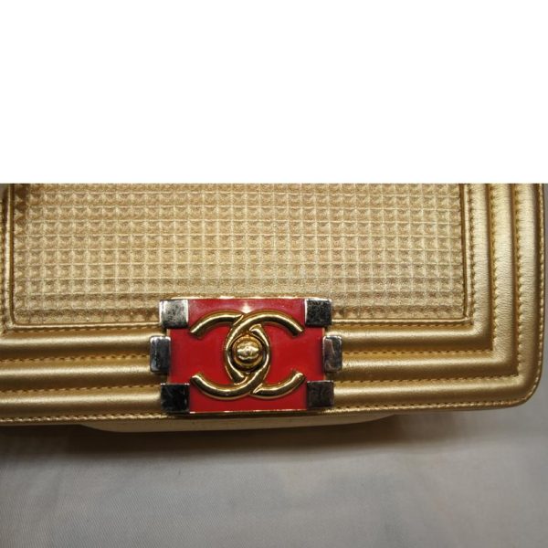 10730 9 Chanel Boy Chanel Gold Chain Shoulder Bag