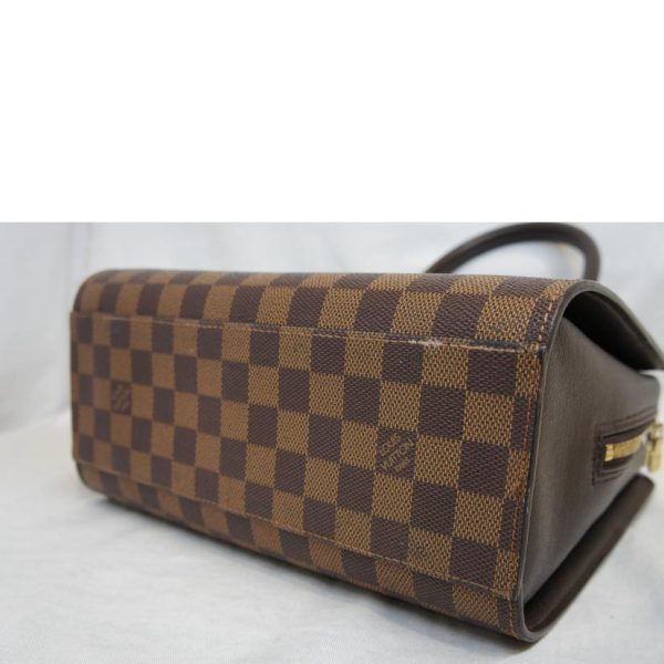 10757 3 Louis Vuitton Triana Damier Handbag Ebene Brown