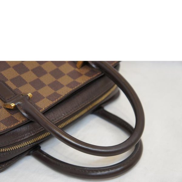 10757 4 Louis Vuitton Triana Damier Handbag Ebene Brown