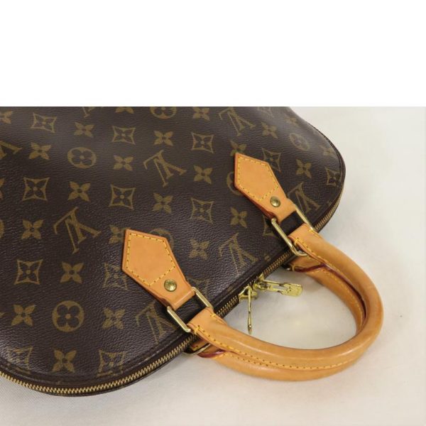 10761 5 Louis Vuitton Alma Monogram Handbag Brown