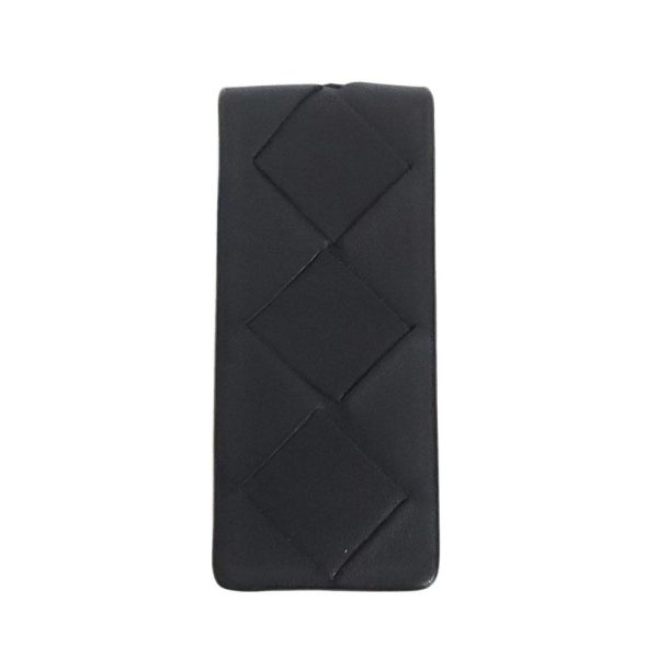 1079 2 BOTTEGA VENETA Intrecciato Money Clip Leather Black