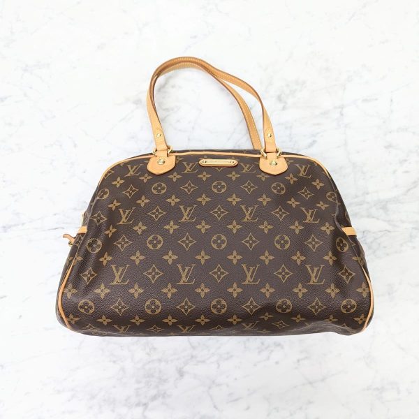 107 02 Louis Vuitton Monogram Montorgueil GM Shoulder Bag Brown