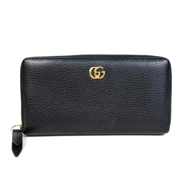 10821 1 Gucci GG Marmont Round Zipper Long Wallet