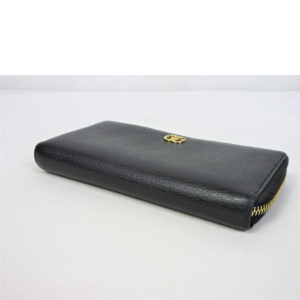 10821 3 Gucci GG Marmont Round Zipper Long Wallet