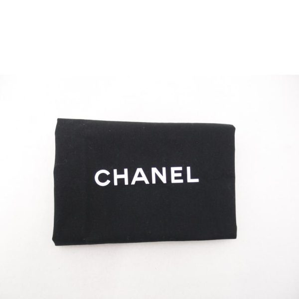 10841 10 Chanel Lambskin Chain Wallet Bag Black