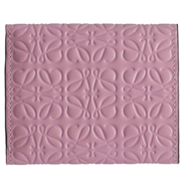 10910gs2600303900 2 LOEWE Trifold Wallet Embossed Anagram Pink