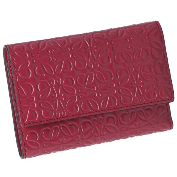 10910gs9700307330 LOEWE Small Vertical Wallet Red