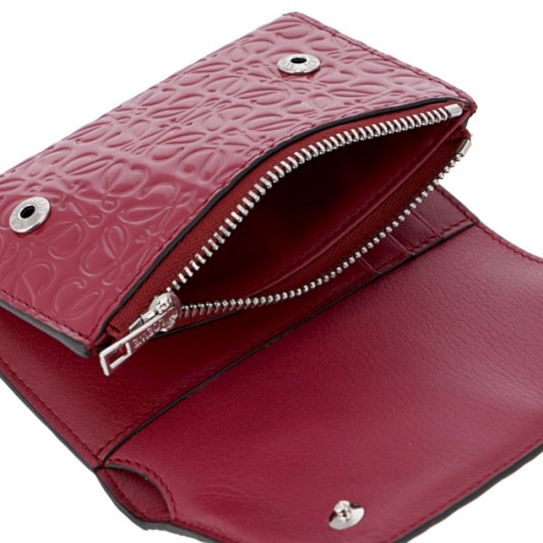 10910gs9700307330 6 LOEWE Small Vertical Wallet Red