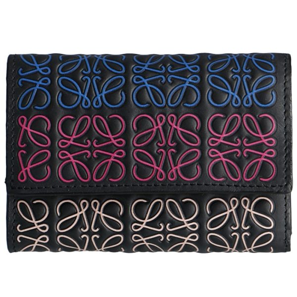 10911s9700301489 1 LOEWE Small Vertical Wallet Black Multicolor