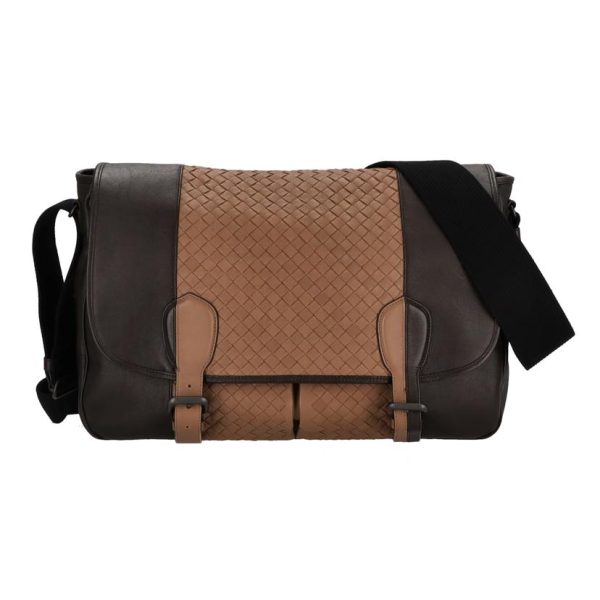 10924 1 Bottega Veneta Intrecciato Messenger Bag Brown