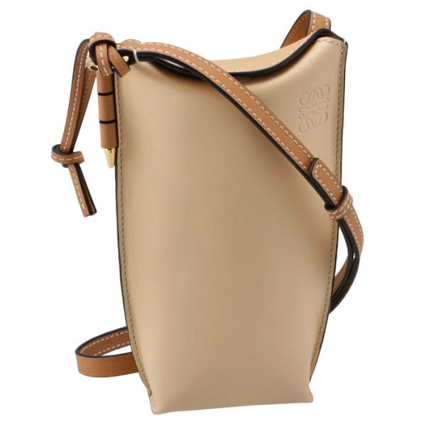 10930bz4200518004 LOEWE Gate Pocket Mini Bag Beige