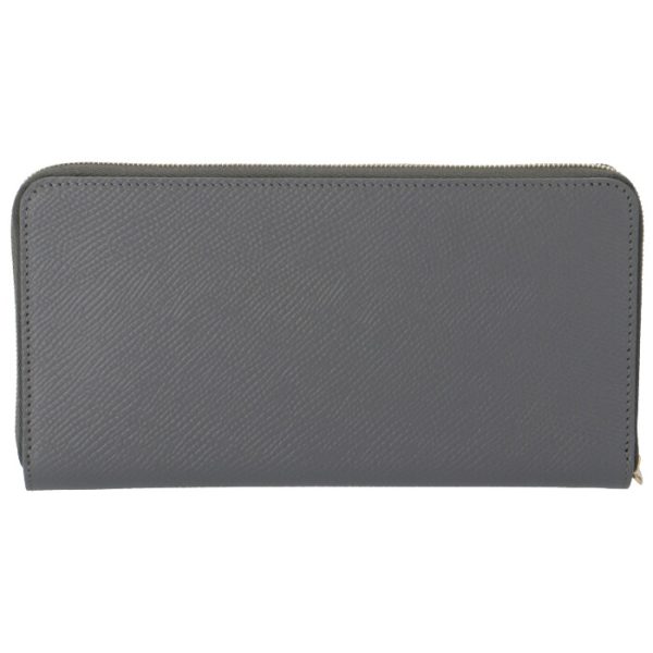 10b553bel10dc 2 CELINE Large Zipped Wallet Round Zip Gray