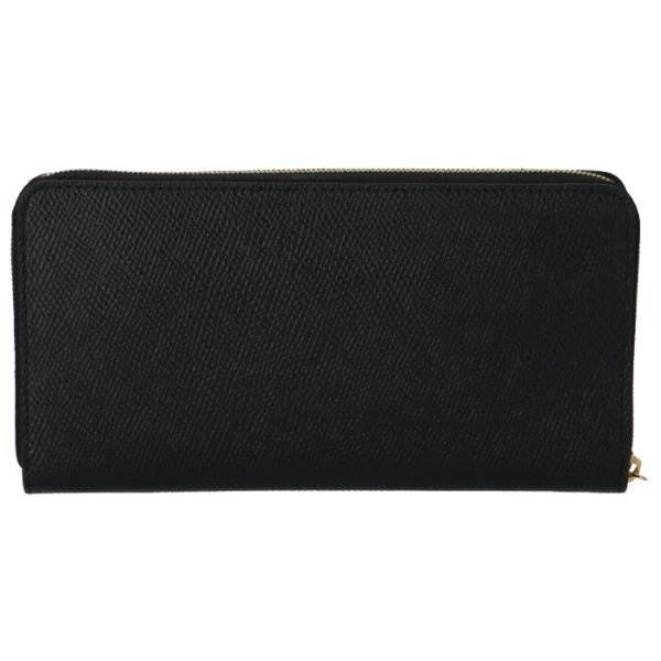 10b553bel38no 2 CELINE Large Zipped Wallet Round Zip Black