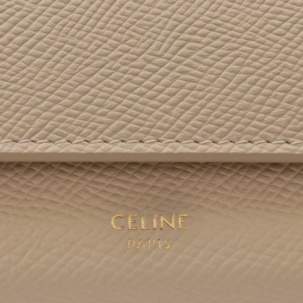 10b563bel03nd 3 CELINE Large Flap Wallet Bifold Beige