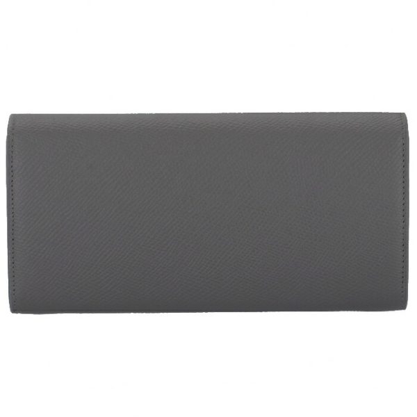 10b563bel10dc 2 CELINE Large Flap Wallet Bifold Gray