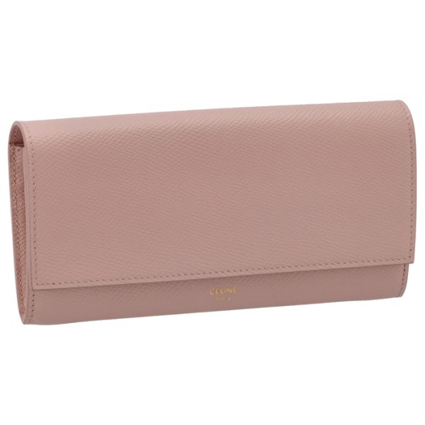 10b563bel25vp CELINE Large Flap Wallet Bifold Pink