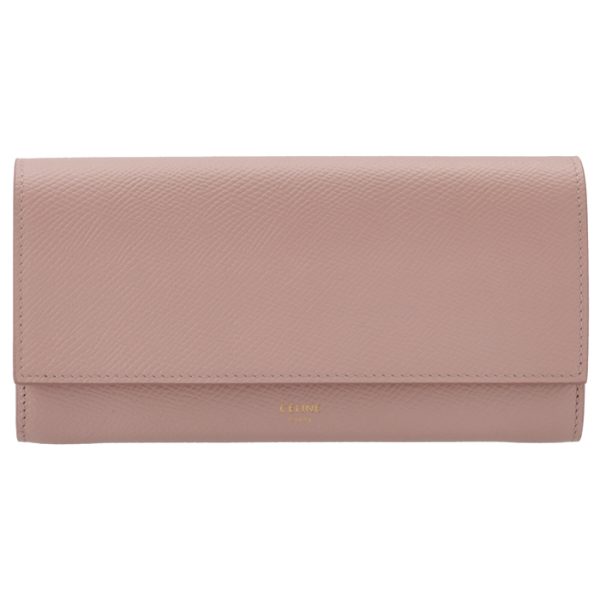 10b563bel25vp 1 CELINE Large Flap Wallet Bifold Pink