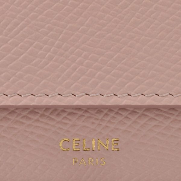 10b563bel25vp 3 CELINE Large Flap Wallet Bifold Pink