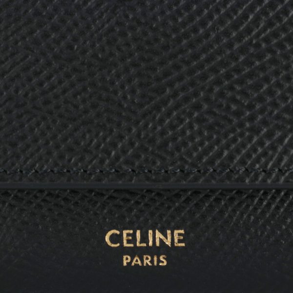 10b563bel38no 3 CELINE Large Flap Wallet Bifold Black