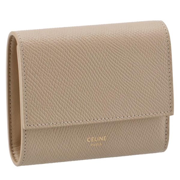 10b573bel03nd CELINE Small Trifold Wallet Bifold Beige