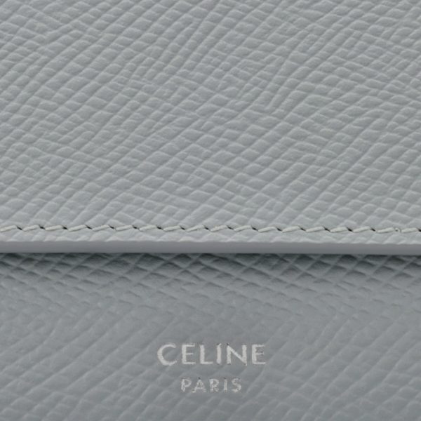 10b573bel07me 3 CELINE Small Trifold Wallet Bifold Mineral Blue