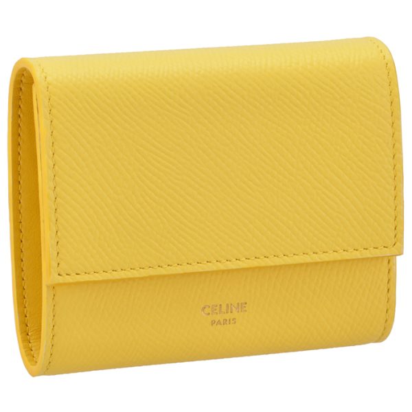 10b573bel11ct CELINE Small Trifold Wallet Bifold Citron Yellow