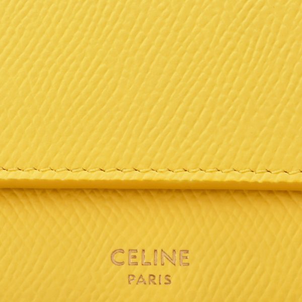 10b573bel11ct 3 CELINE Small Trifold Wallet Bifold Citron Yellow