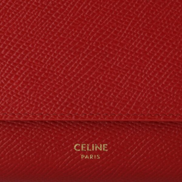 10b573bel27ed 3 CELINE Small Trifold Wallet Essentials Red