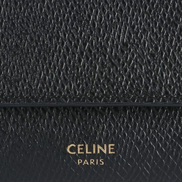 10b573bel38no 3 CELINE Small Trifold Wallet Essentials Black