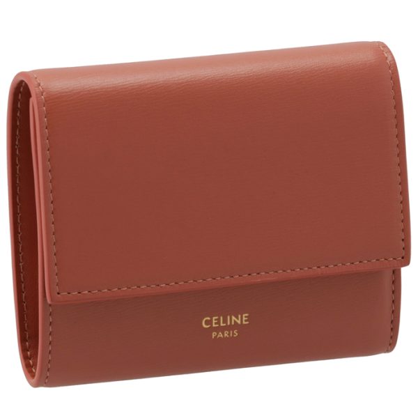 10b573cqp27ly CELINE Small Trifold Wallet Bifold Orange