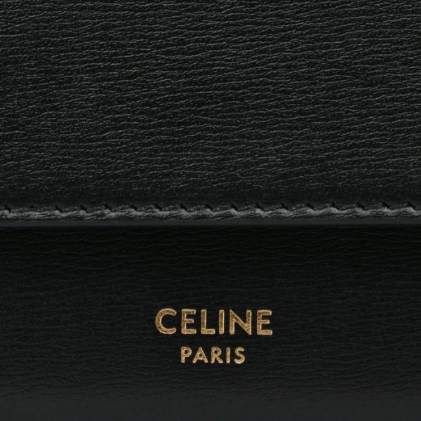 10b573cqp38no 3 CELINE Small Trifold Wallet Bifold Black