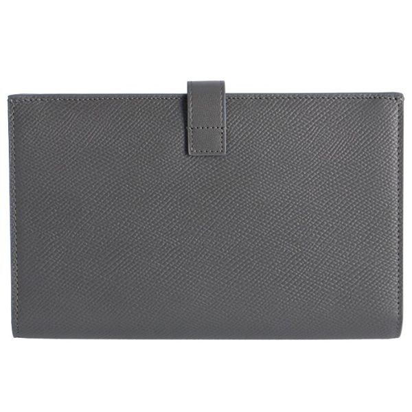 10b633bfp10dc 2 CELINE Large Strap Wallet Essentials Gray