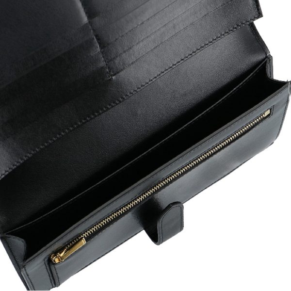 10b633bfp38no 5 CELINE Large Strap Wallet Essentials Black