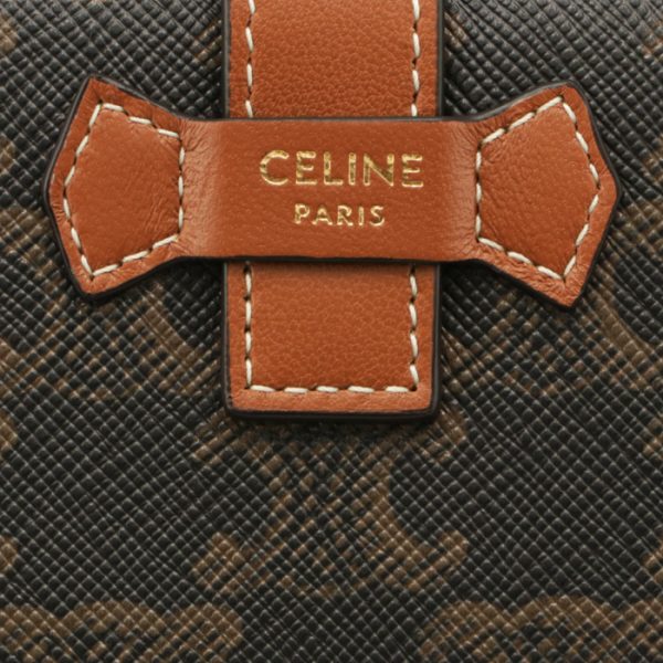 10b642db704lu 3 CELINE Medium Bifold Wallet Triomphe TanBrown