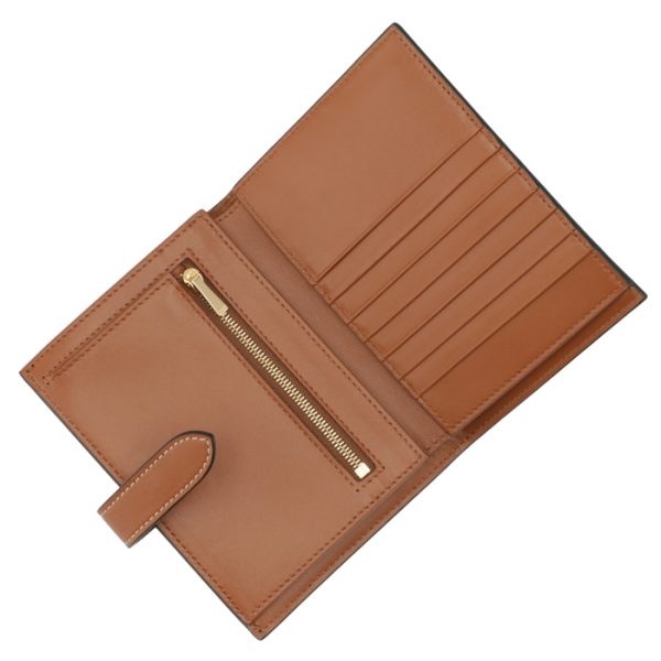 10b642db704lu 4 CELINE Medium Bifold Wallet Triomphe TanBrown