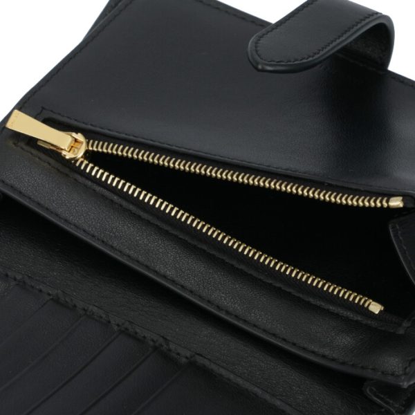 10b643bfp38no 6 CELINE Medium Bifold Wallet Strap Black