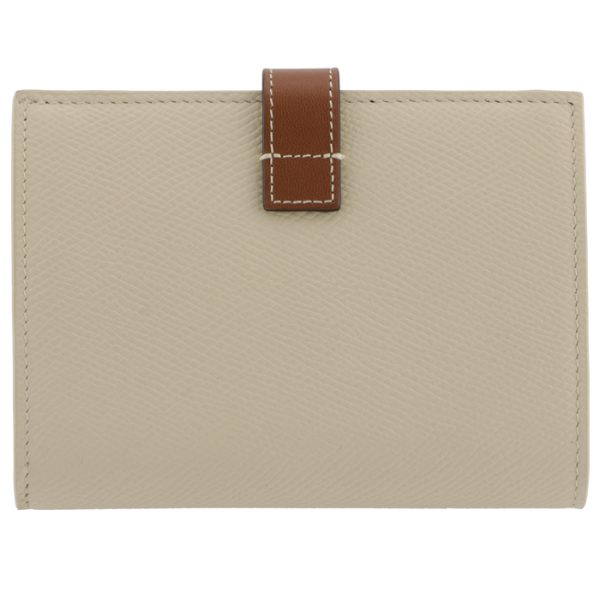 10b643bru01yn 2 CELINE Medium Bifold Wallet Bicolor IvoryTan