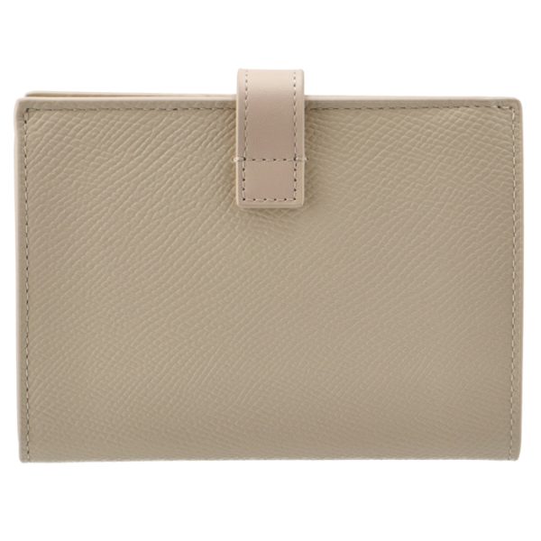 10b643bru03lw 2 CELINE Medium Bifold Wallet Strap Beige