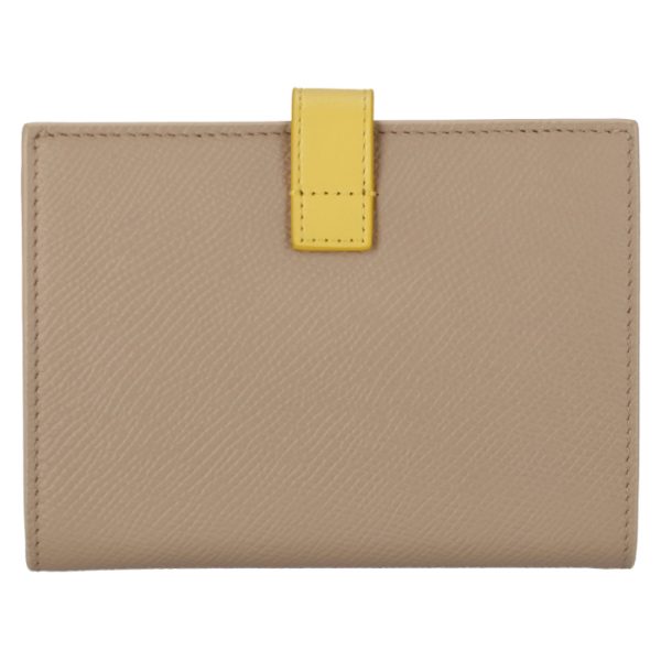 10b643bru03nr 2 CELINE Medium Bifold Wallet Bicolor BeigeYellow