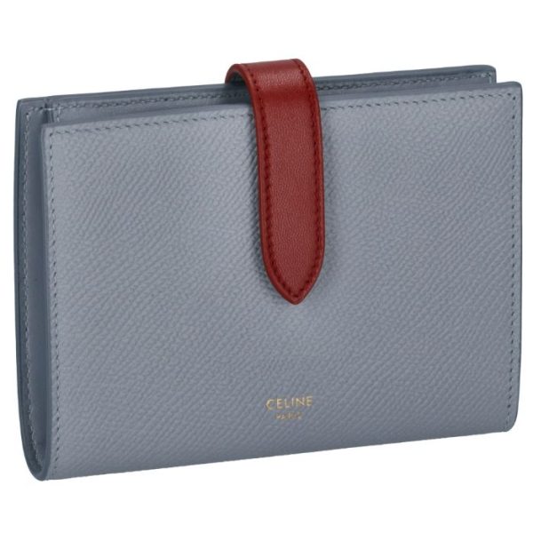 10b643bru07am CELINE Medium Bifold Wallet Bicolor BlueRed