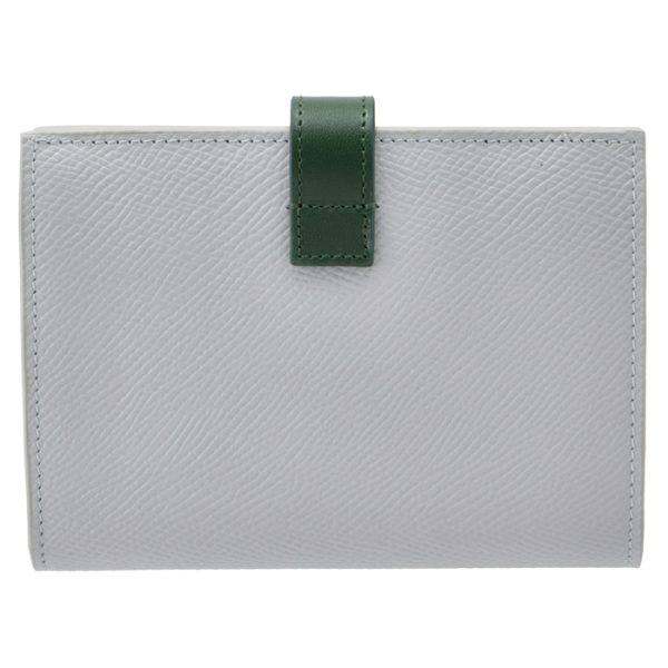 10b643bru07pf 2 CELINE Medium Bifold Wallet Bicolor PearlForest