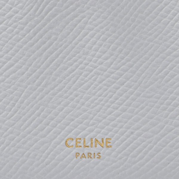 10b643bru07pf 3 CELINE Medium Bifold Wallet Bicolor PearlForest