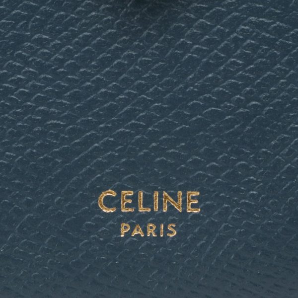 10b643bru07pv 3 CELINE Medium Bifold Wallet Bicolor Navy