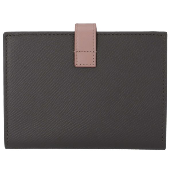 10b643bru10gv 2 CELINE Medium Bifold Wallet Bicolor Gray Pink