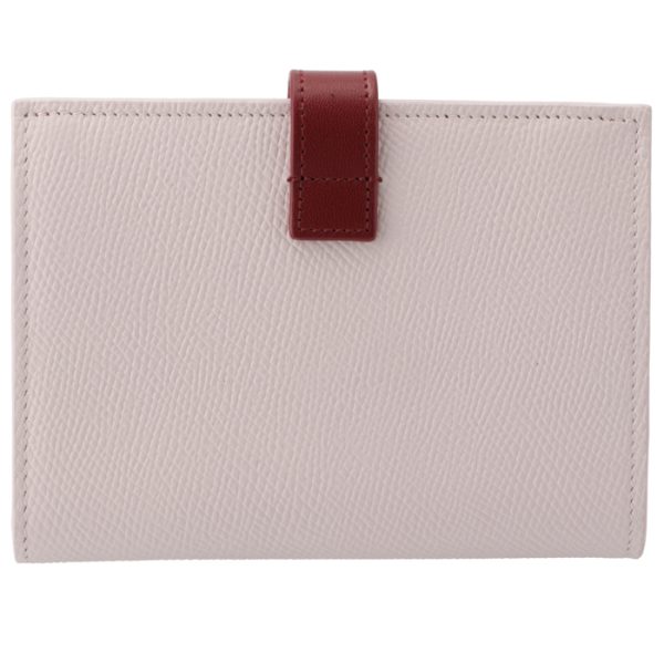 10b643bru24yc 2 CELINE Medium Bifold Wallet Bicolor Peony Carmine