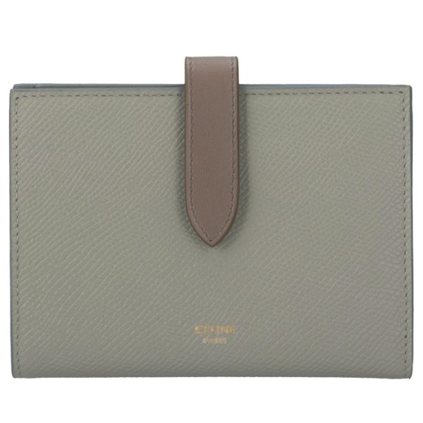 10b643bru30vl 1 CELINE Medium Bifold Wallet Bicolor VertBebre