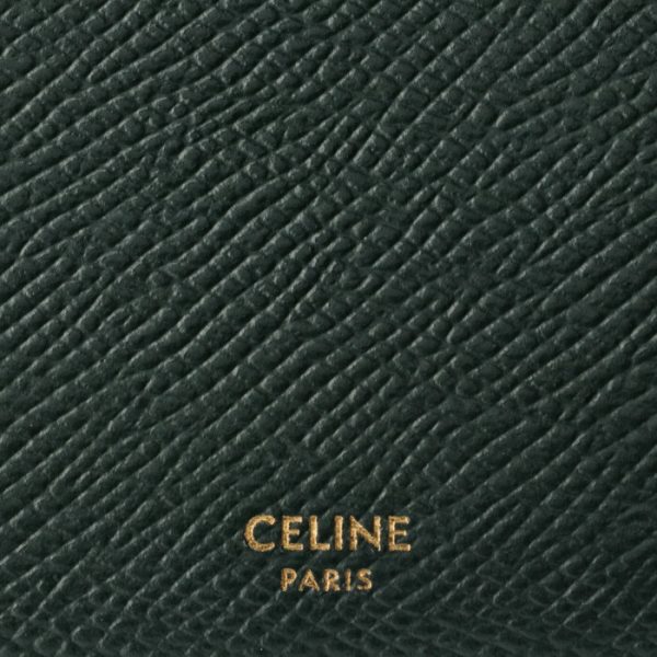 10b643bru31at 3 CELINE Medium Bifold Wallet Bicolor Dark Green Red