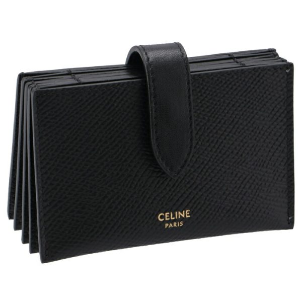 10b693bfp38no CELINE Accordion Card Case Black