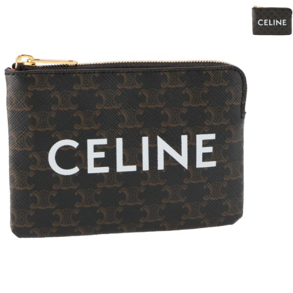 10c662ca2 CELINE Coin Holder Pouch Mini Wallet Canvas